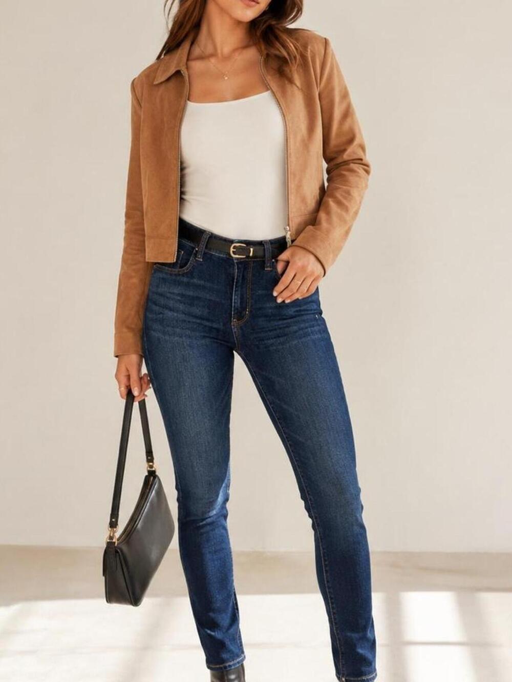 American Eagle Stretch High-Rise Skinny Jeans in Dark Wash